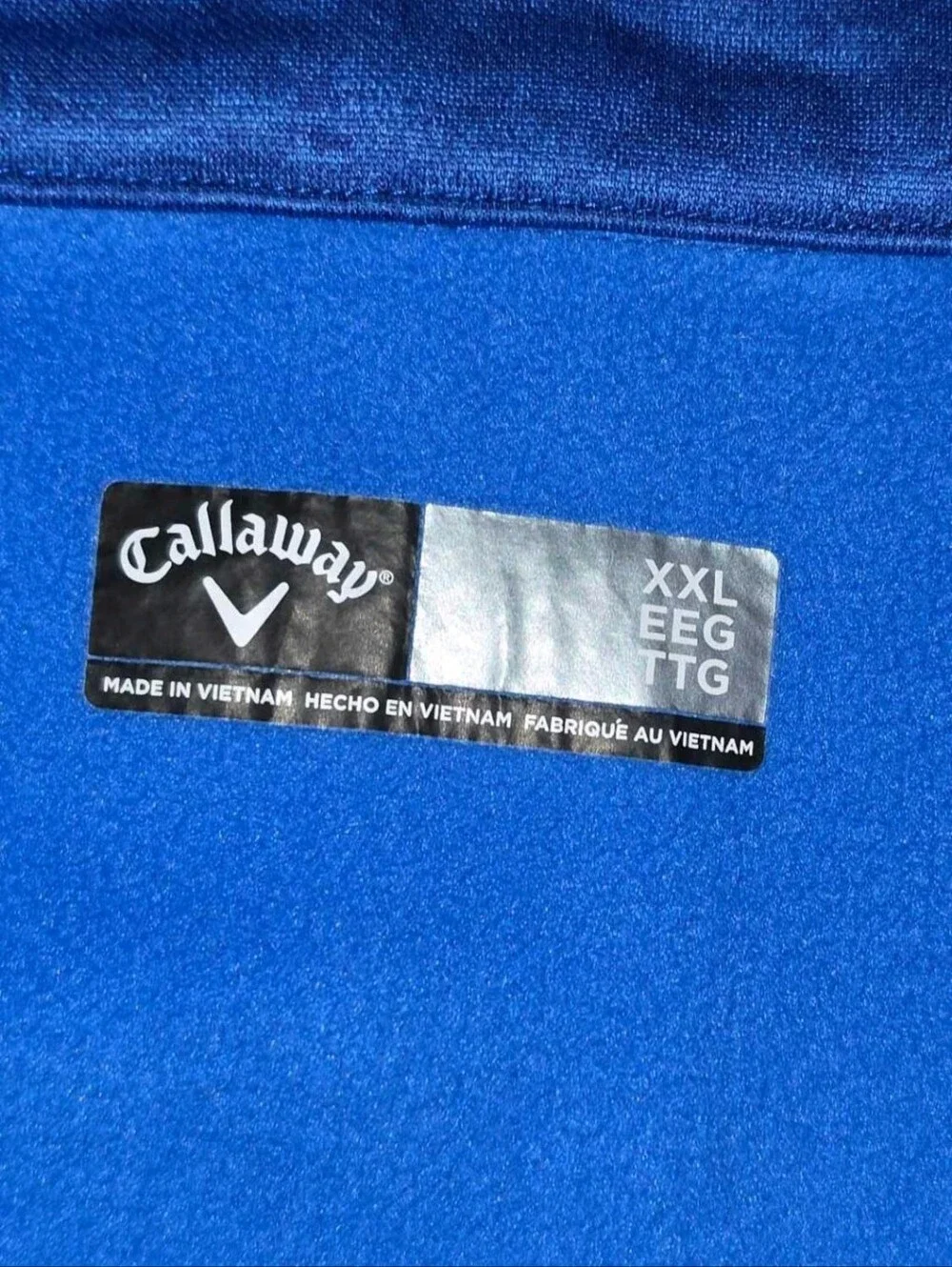 Callaway Golf Men's Blue 1/4 Zip Fleece Pullover Shirt Size XXL Pre-owned